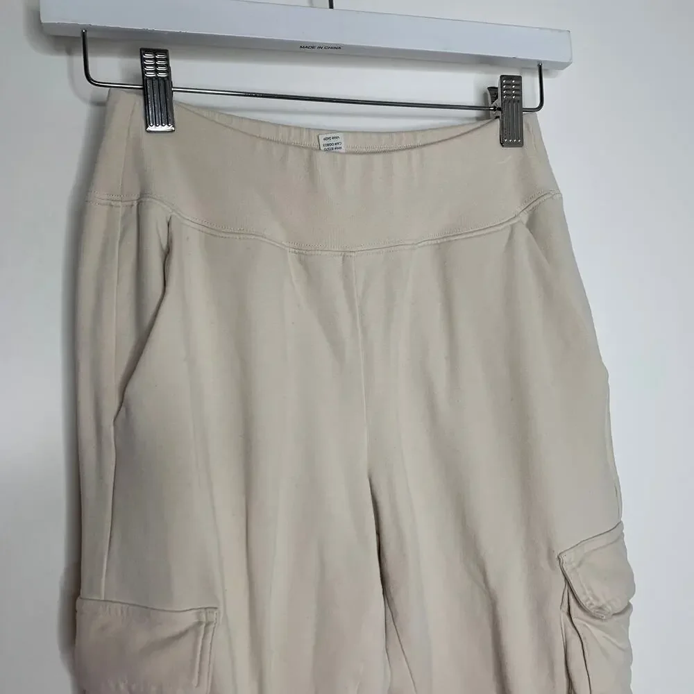 ALO Yoga High Rise Cargo Sweat Pant Cuffed Jogger 7/8 Size XS Womens